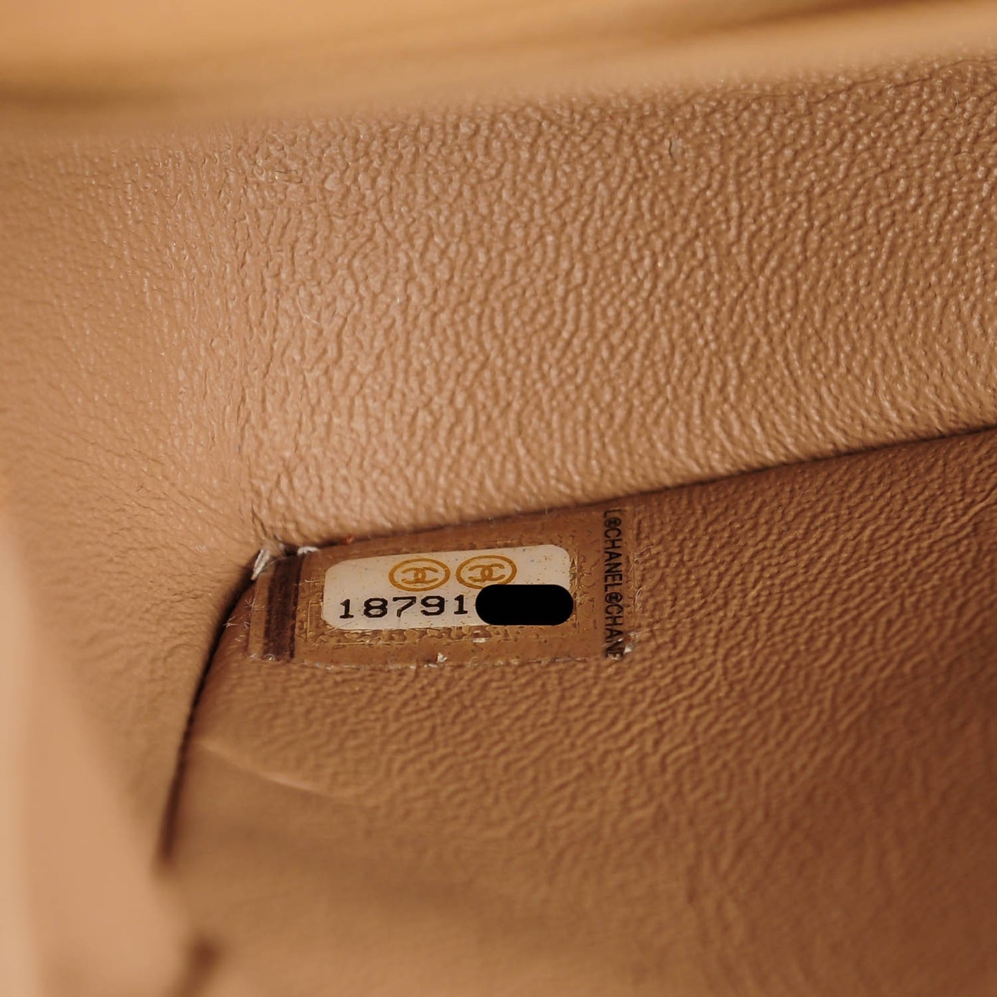 Lambskin Quilted Mini Rectangular Flap Beige