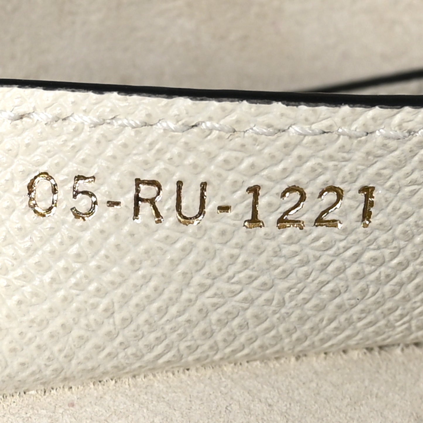 Grained Calfskin Saddle Bag White