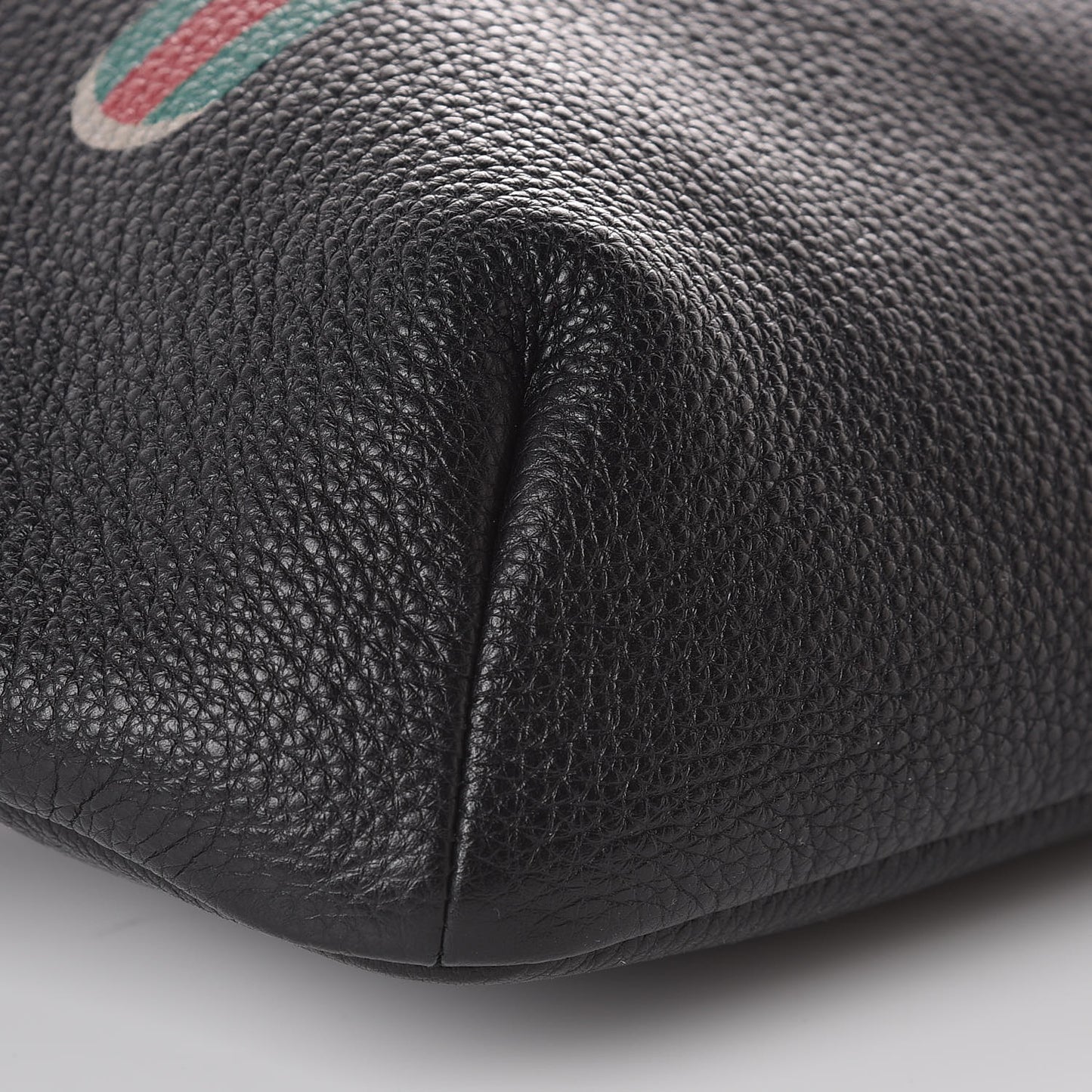 Grained Calfskin Logo Belt Bag Black