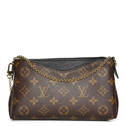 Louis Vuitton Monogram Pallas Clutch Black 1 of 7