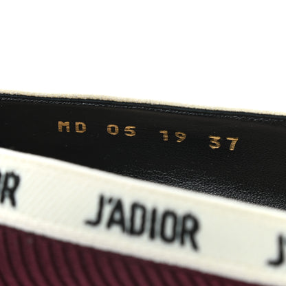 Christian Dior Technical Canvas Ribbon Embroidered J'Adior 65mm Pumps 37 Rouge Black 8 of 8