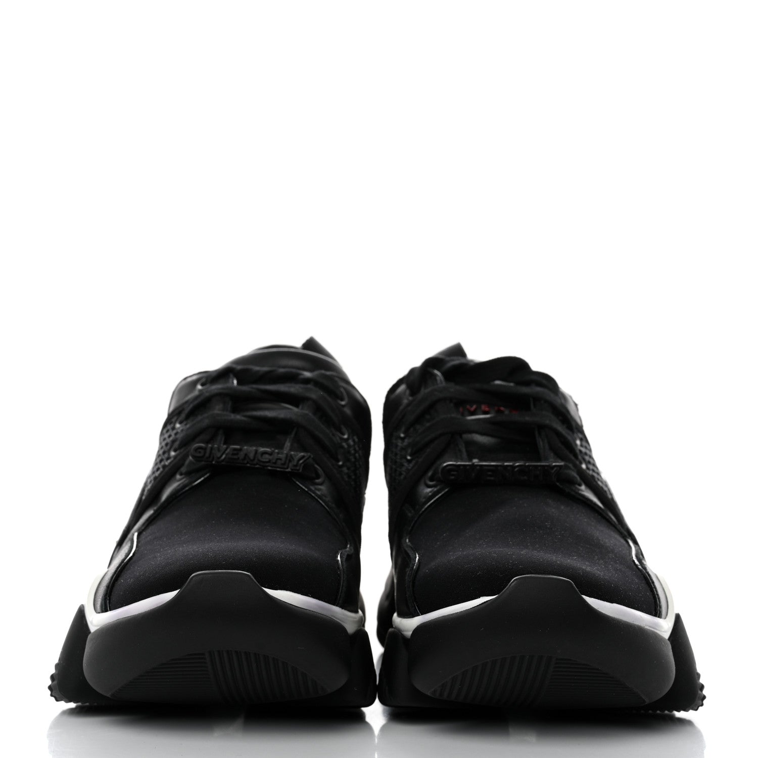 Givenchy Calfskin Neoprene Jaw Low Sneakers 37 Black 2 of 8