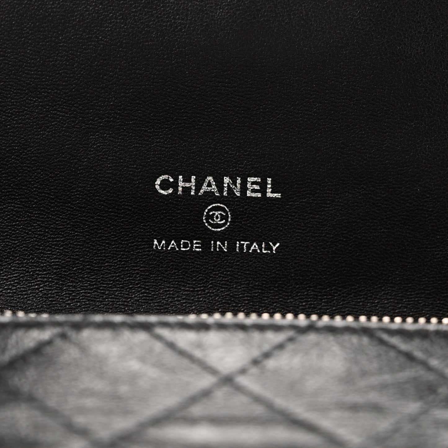 Aged Calfskin Quilted Small 31 Pouch Black