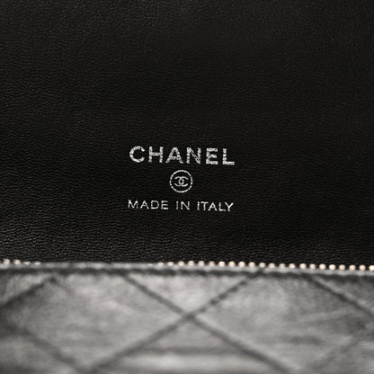 Chanel Aged Calfskin Quilted Small 31 Pouch Black 6 of 12