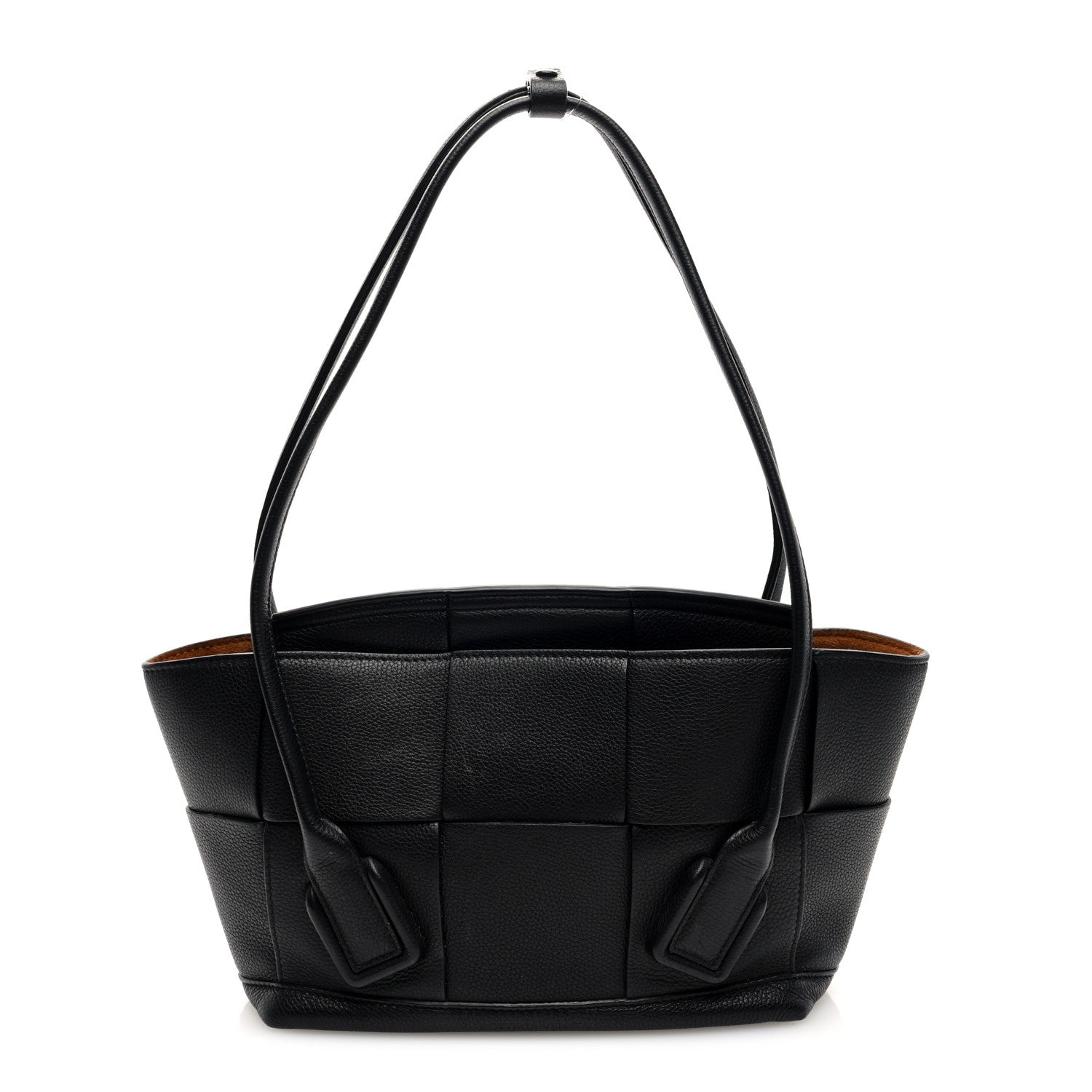 Bottega Veneta Grained Calfskin Maxi Intrecciato Small Arco Black 1 of 12