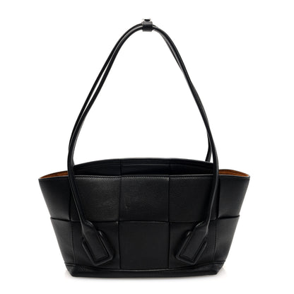 Bottega Veneta Grained Calfskin Maxi Intrecciato Small Arco Black 1 of 12