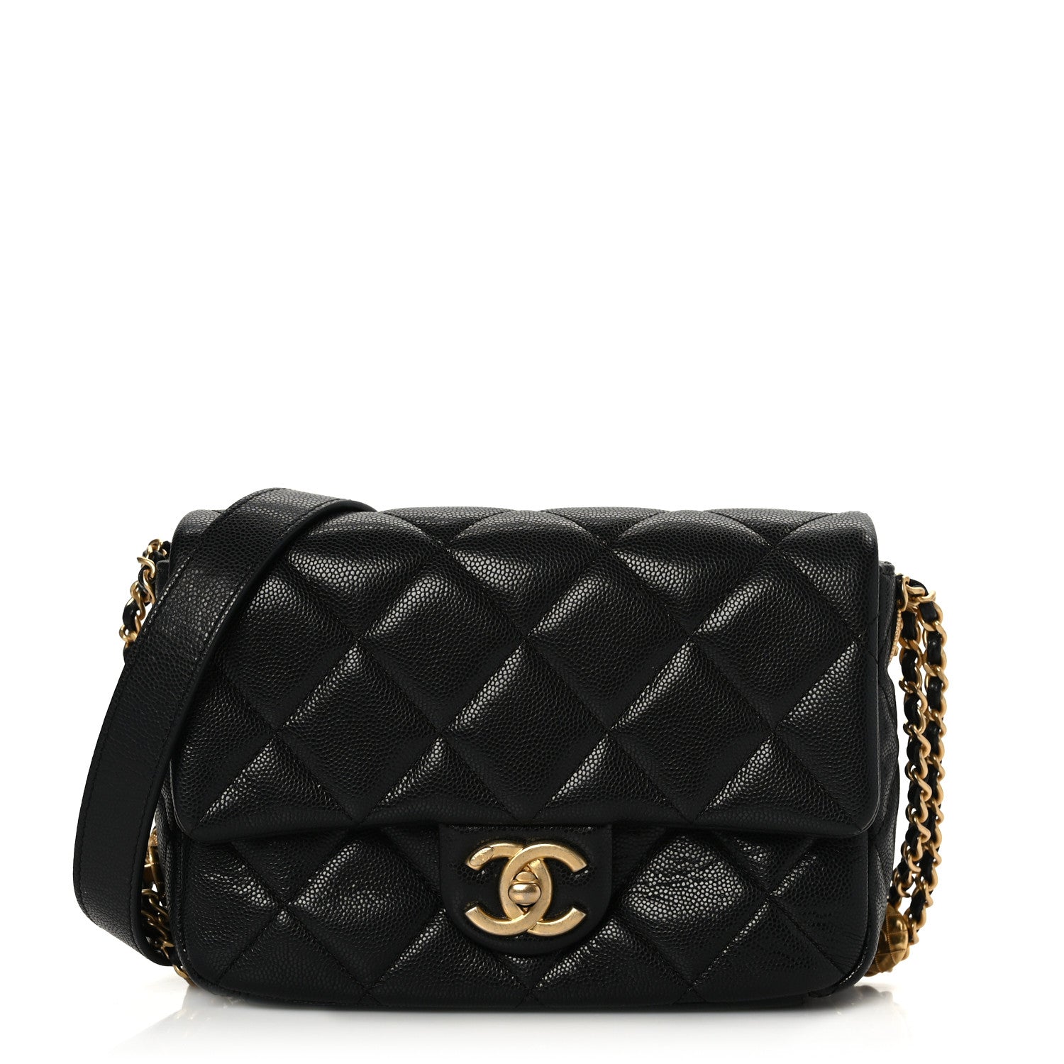 Chanel Caviar Quilted Small Twist Your Buttons Flap Black 1 of 9