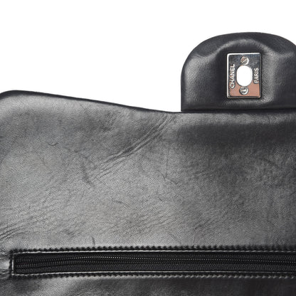 Chanel Lambskin Quilted Jumbo Double Flap Black 15 of 17