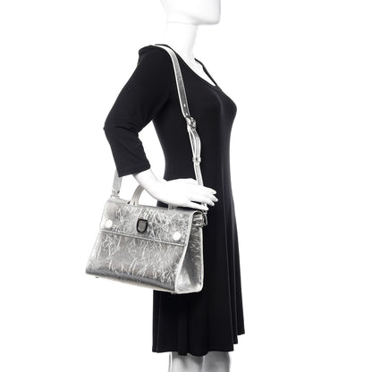 Christian Dior Metallic Calfskin Medium Diorever Flap Silver 2 of 10
