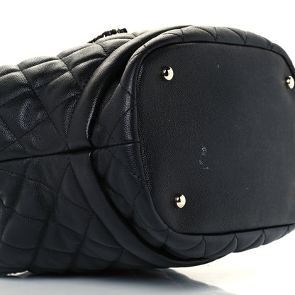 Chanel Caviar Quilted Large Rolled Up Bucket Drawstring Bag Black 9 of 10