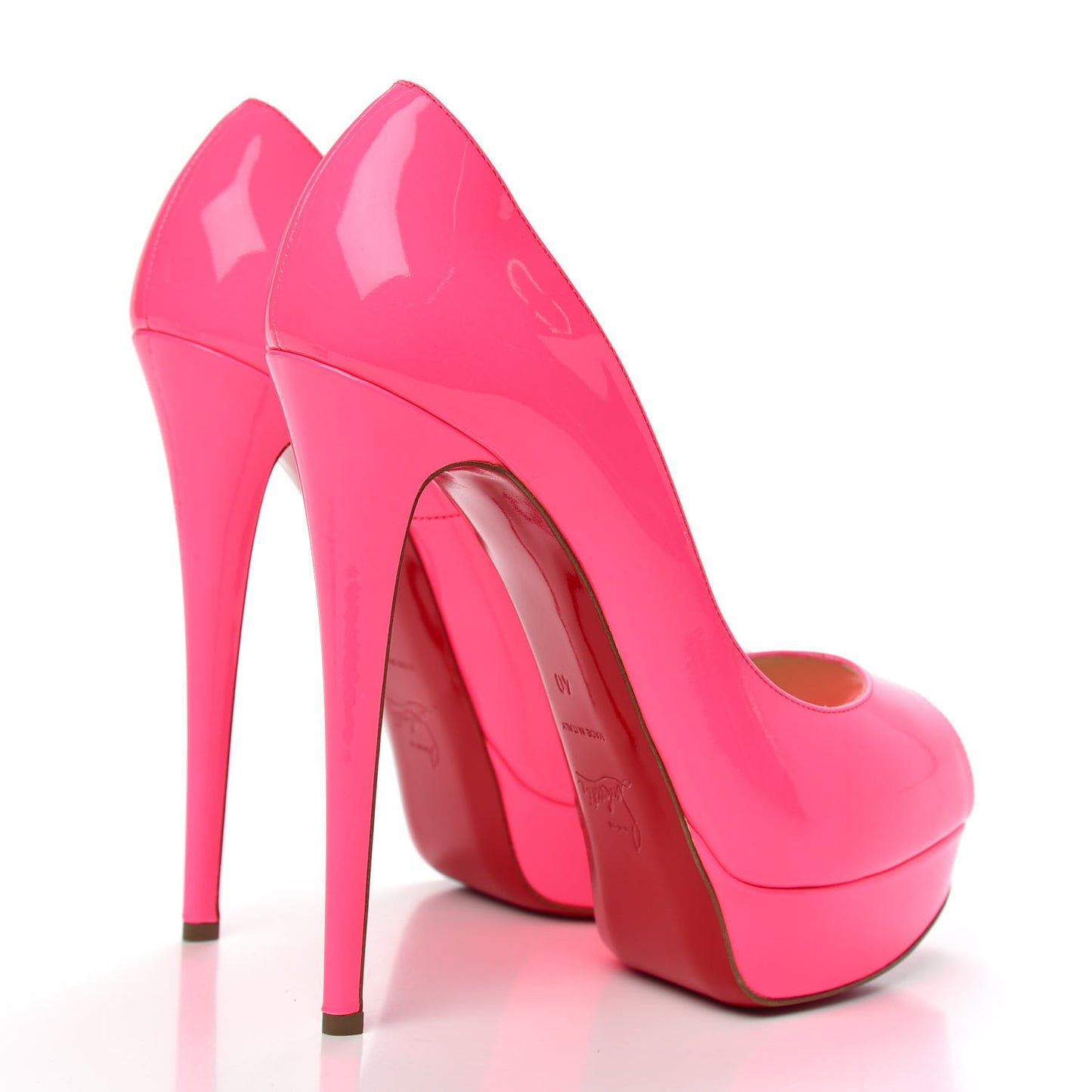 Patent Lady Peep 150 Pumps 40 Shocking Pink