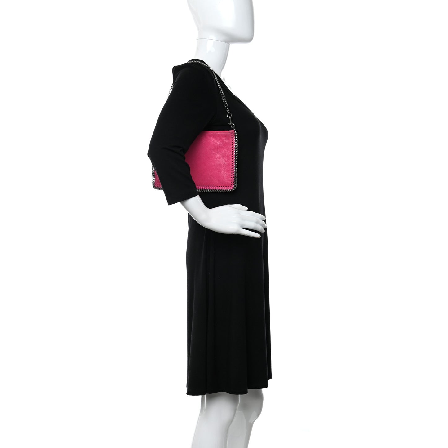 Shaggy Deer Falabella Clutch Hot Pink