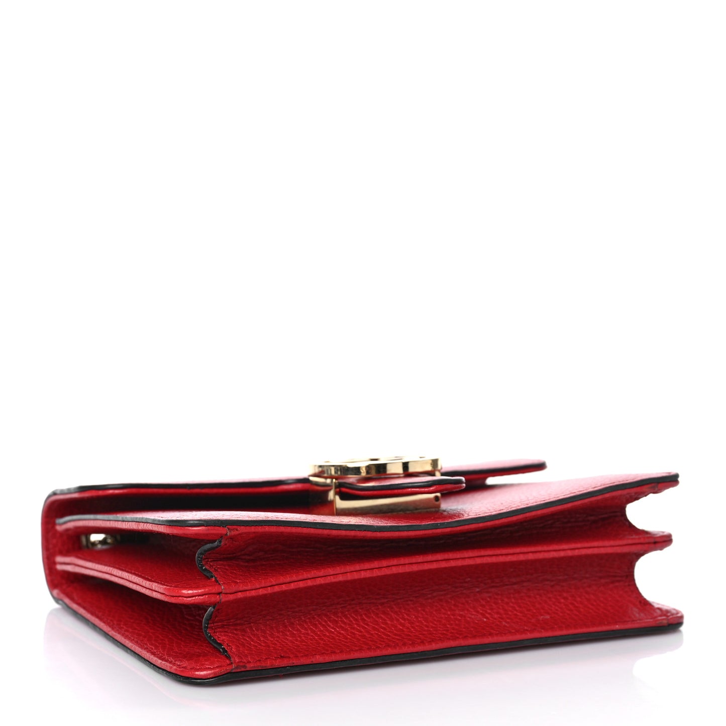 Dollar Calfskin Small Interlocking G Shoulder Bag Red
