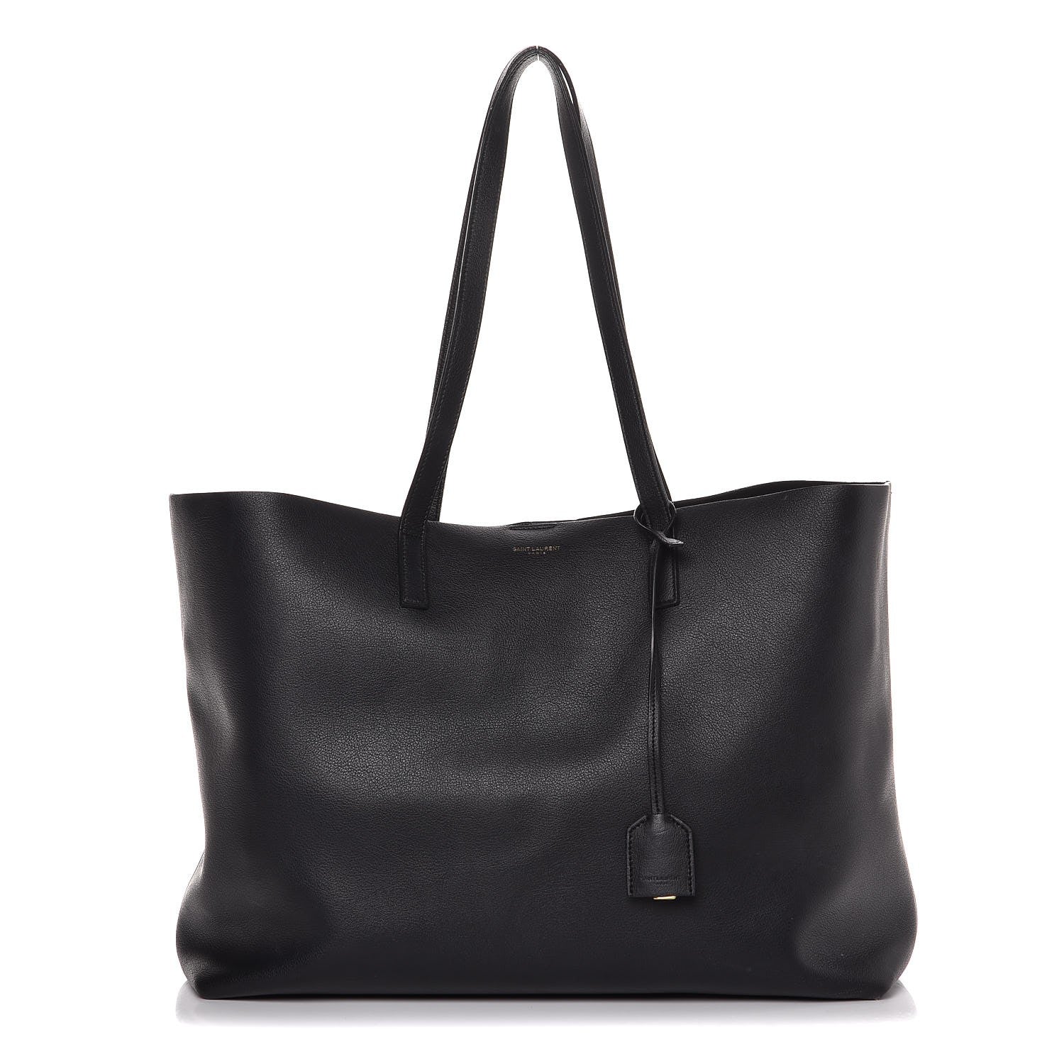 Saint Laurent Calfskin Large Shopping Tote Black 3 of 9