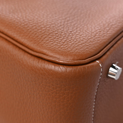 Hermes Taurillon Clemence Lindy 26 Gold 10 of 12