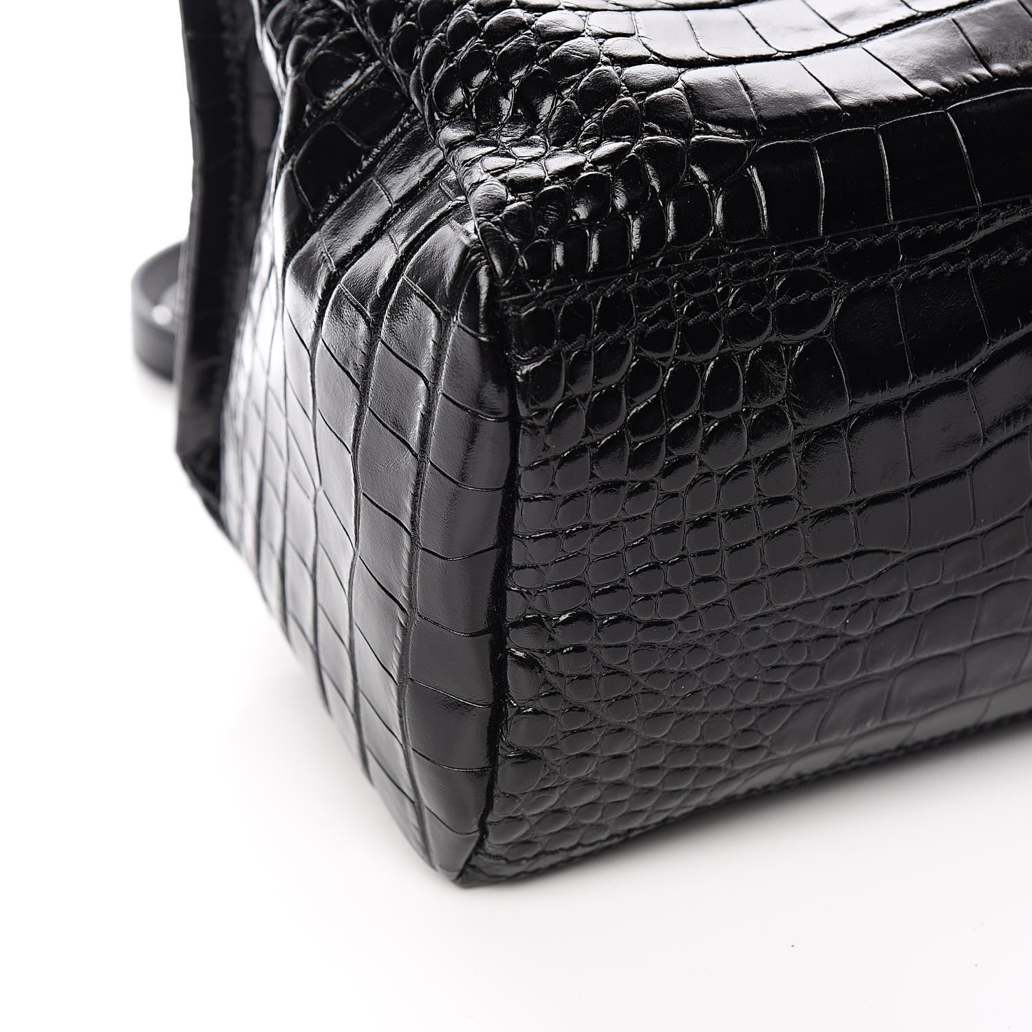 Givenchy Calfskin Crocodile Embossed Small Pandora Black 8 of 10