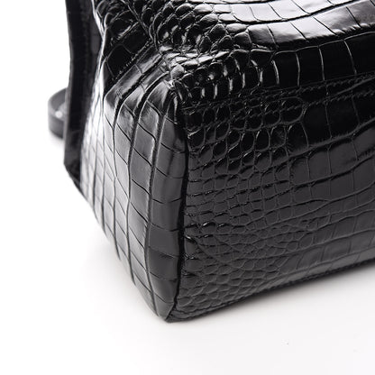 Givenchy Calfskin Crocodile Embossed Small Pandora Black 8 of 10