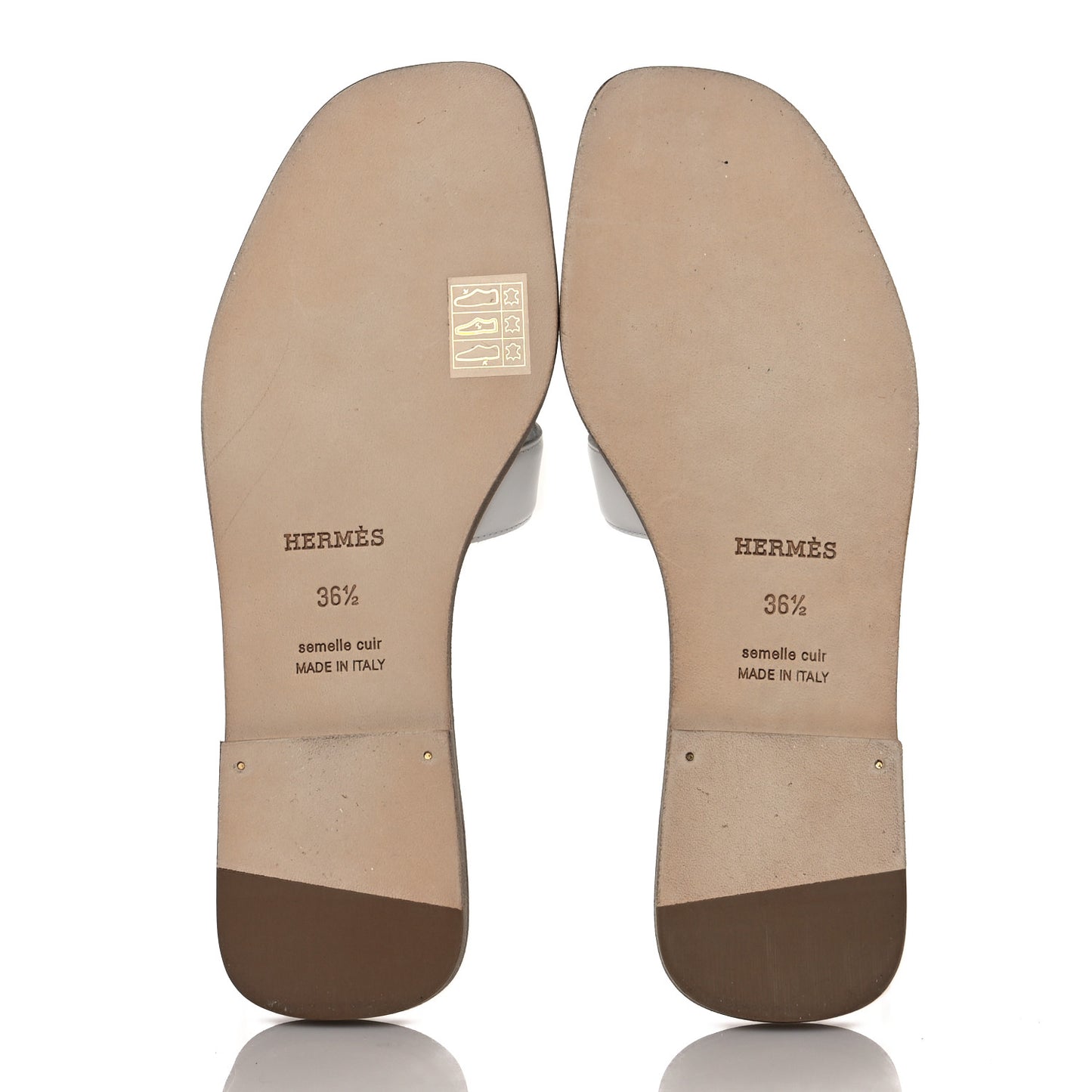 Metallic Nappa Box Oran Sandals 36.5 White Gris Argente