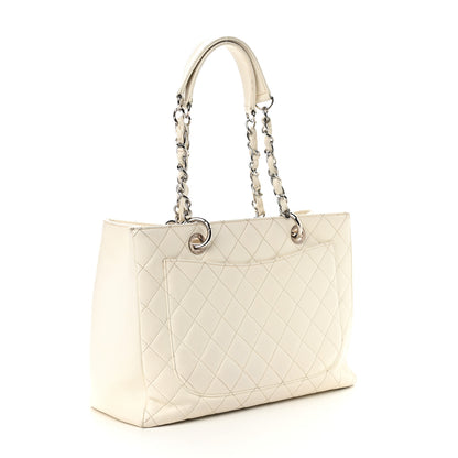 Chanel Caviar Quilted Grand Shopping Tote GST White 3 of 13