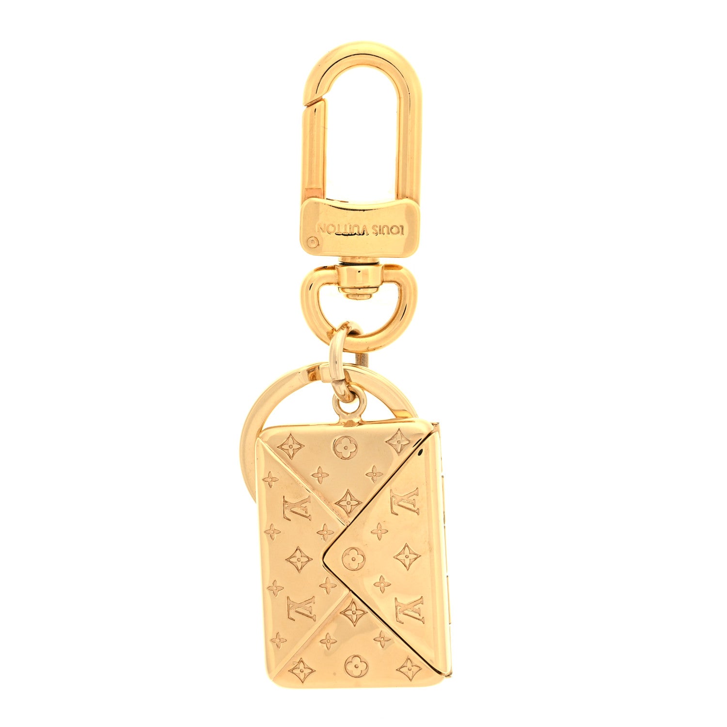 Louis Vuitton Love Note Envelope Bag Charm Key Holder Gold 1 of 4