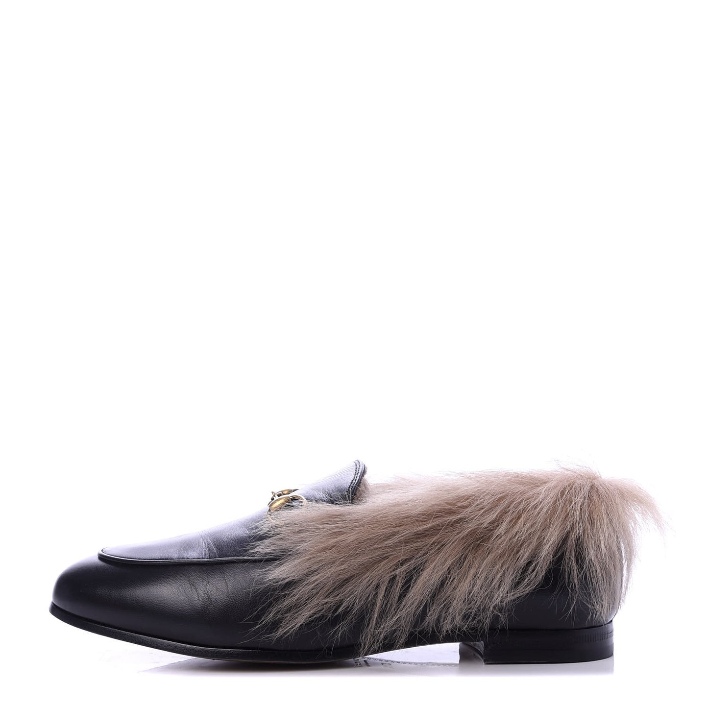 Malaga Kid Fur Womens Jordaan Loafers 37.5 Black Natural