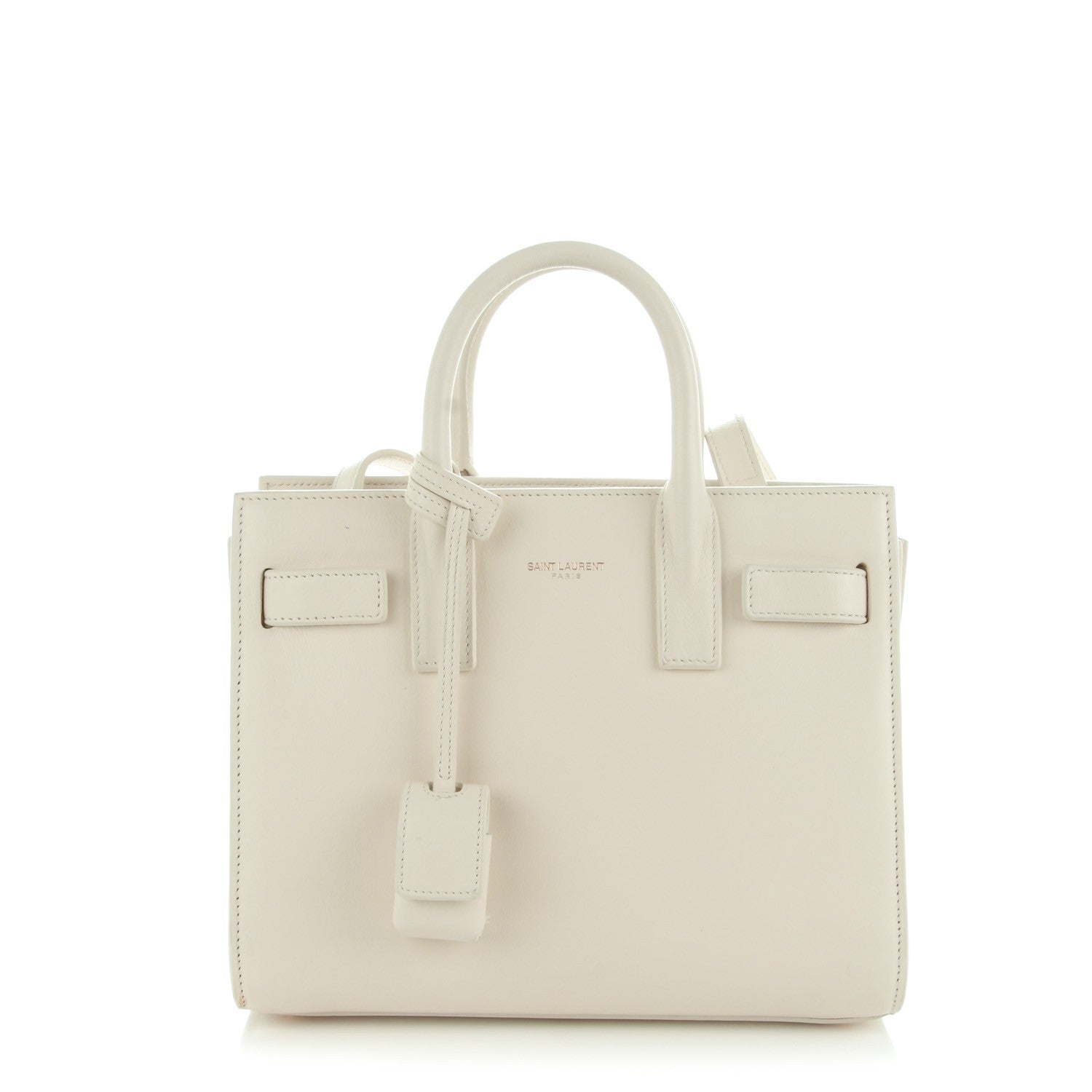 Saint Laurent Calfskin Nano Sac de Jour Dove White 1 of 9