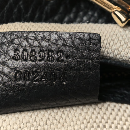 Gucci Pebbled Calfskin Medium Soho Chain Shoulder Bag Black 7 of 9