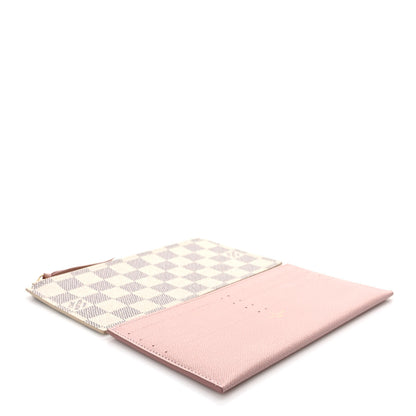 Louis Vuitton Damier Azur Pochette Felicie Chain Wallet Rose Ballerine 10 of 11