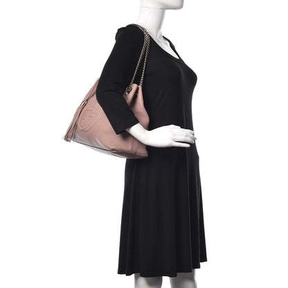 Gucci Pebbled Calfskin Medium Soho Chain Shoulder Bag Dark Cipria 2 of 21