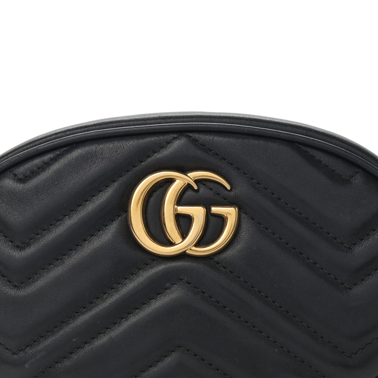 Calfskin Matelasse GG Marmont Belt Bag 75 30 Black
