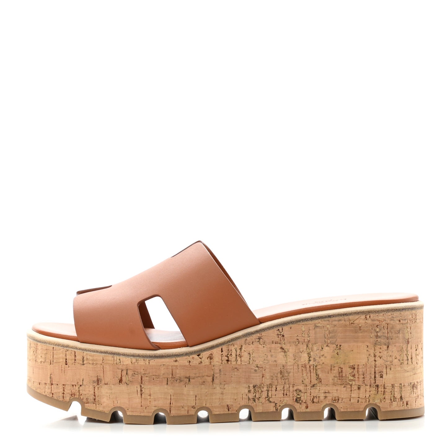 Calfskin Cork Eze 30 Sandals 39 Marron Glaise