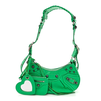 Balenciaga Agneau Arena Le Cagole Shoulder Bag XS Vivid Green 1 of 10
