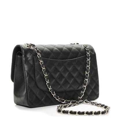 Chanel Caviar Quilted Jumbo Double Flap Black 3 of 7