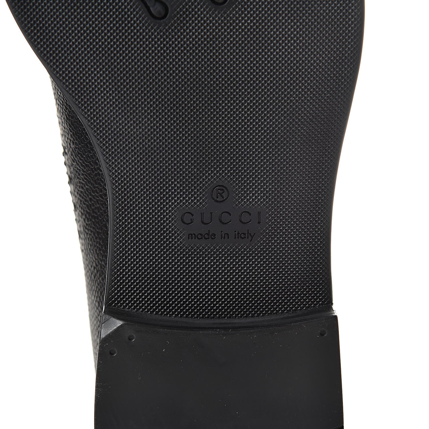 Gucci Pebbled Calfskin Dionysus Web Mens Martins Shoes 9.5 Black 7 of 10