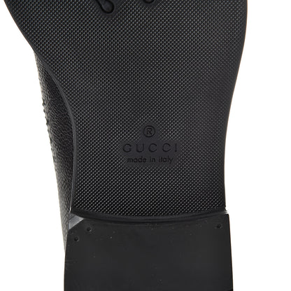 Gucci Pebbled Calfskin Dionysus Web Mens Martins Shoes 9.5 Black 7 of 10