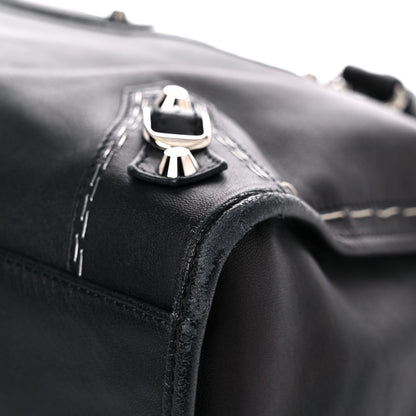 Balenciaga Calfskin Topstitch Classic Silver Hardware City Black 10 of 21