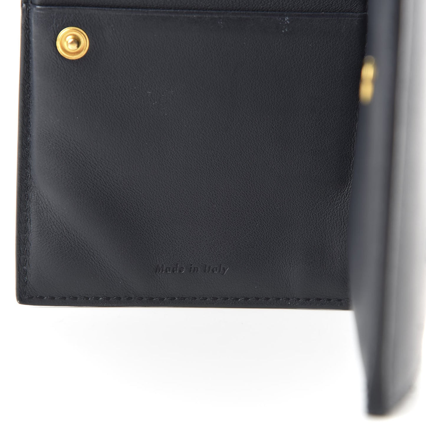 Smooth Lambskin Medium Frame Multifunction Wallet Dark Navy Claycourt