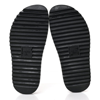 Fendi Rubber FF Vocabulary Logo Slide Sandals 6 Maya Black 5 of 8