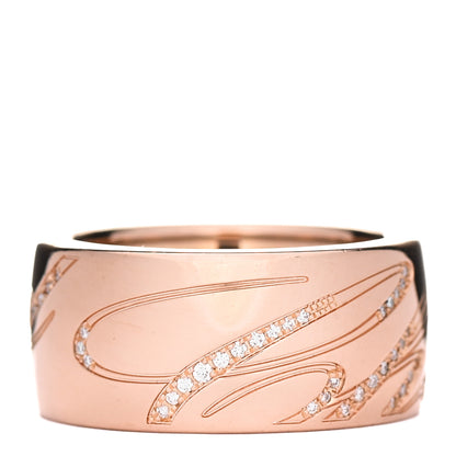 Chopard 18k Rose Gold Chopardissimo Diamonds Spinning Ring 57 8 1 of 3