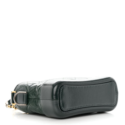Chanel Aged Calfskin Quilted Small Gabrielle Hobo Dark Green 4 of 14