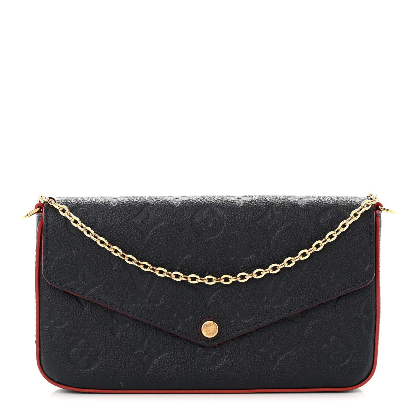 Empreinte Pochette Felicie Chain Wallet Marine Rouge