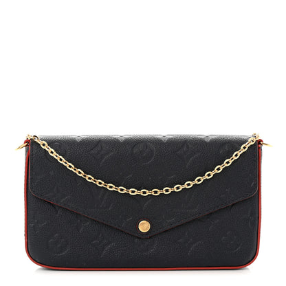 Louis Vuitton Empreinte Pochette Felicie Chain Wallet Marine Rouge 1 of 13