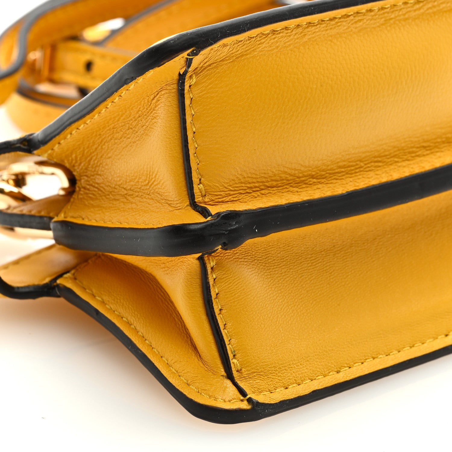 Fendi Shiny Nappa Nano Peekaboo Maxi Handle Satchel Mimosa 8 of 9