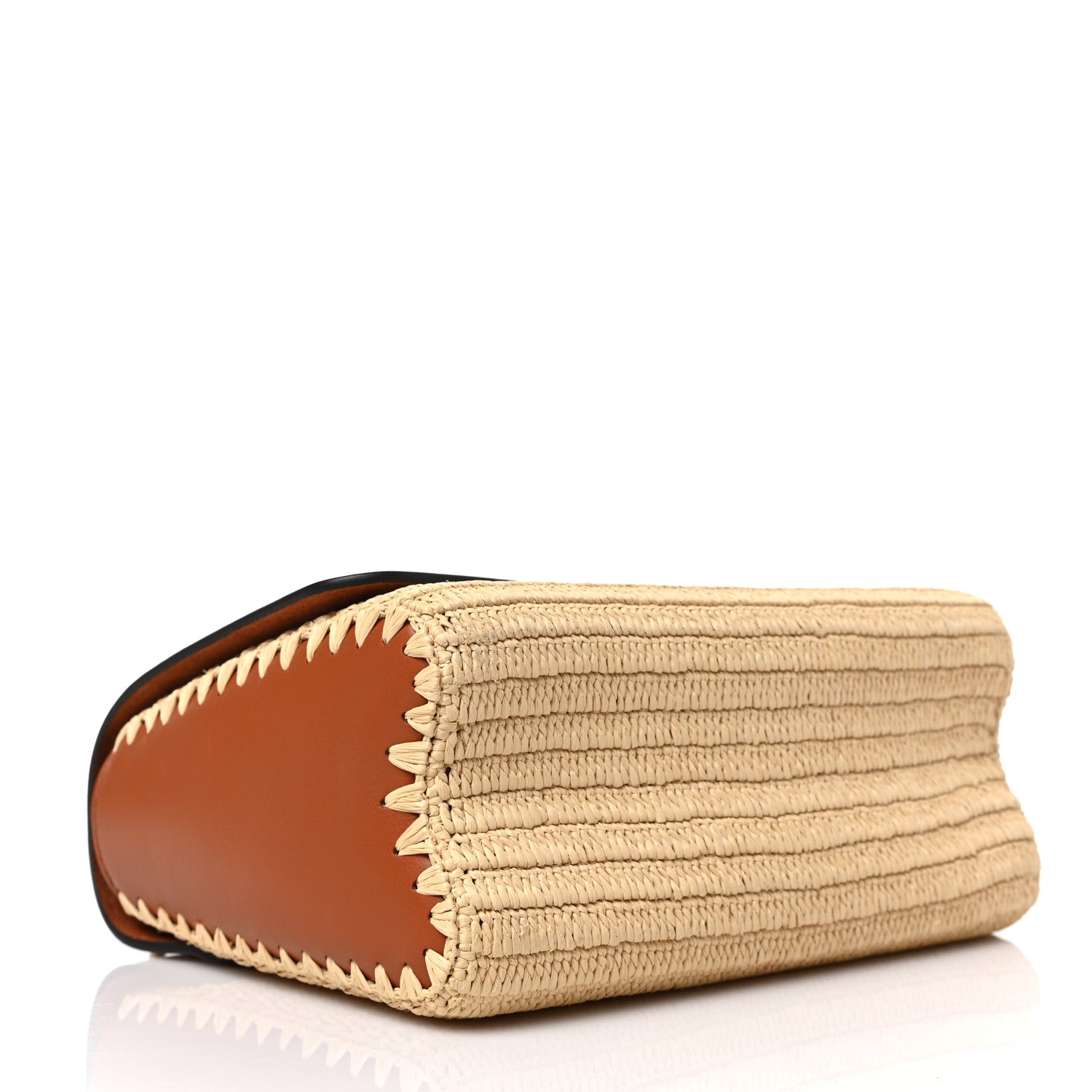 Louis Vuitton Calfskin Raffia Twist Shoulder Bag MM Caramel 4 of 8