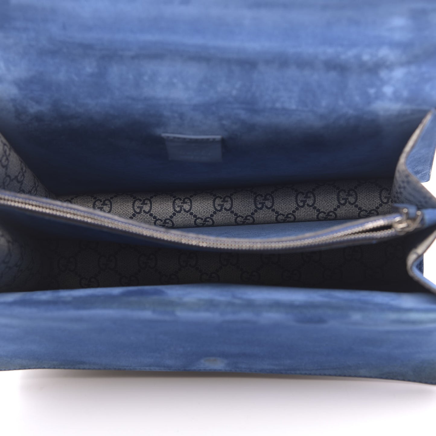GG Supreme Monogram Blooms Medium Dionysus Shoulder Bag Beige Navy Vintage Blue