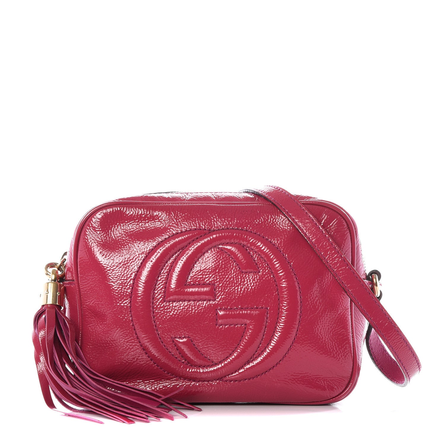 Gucci Soft Patent Small Soho Disco Bag Bright Bougainvillea 1 of 12