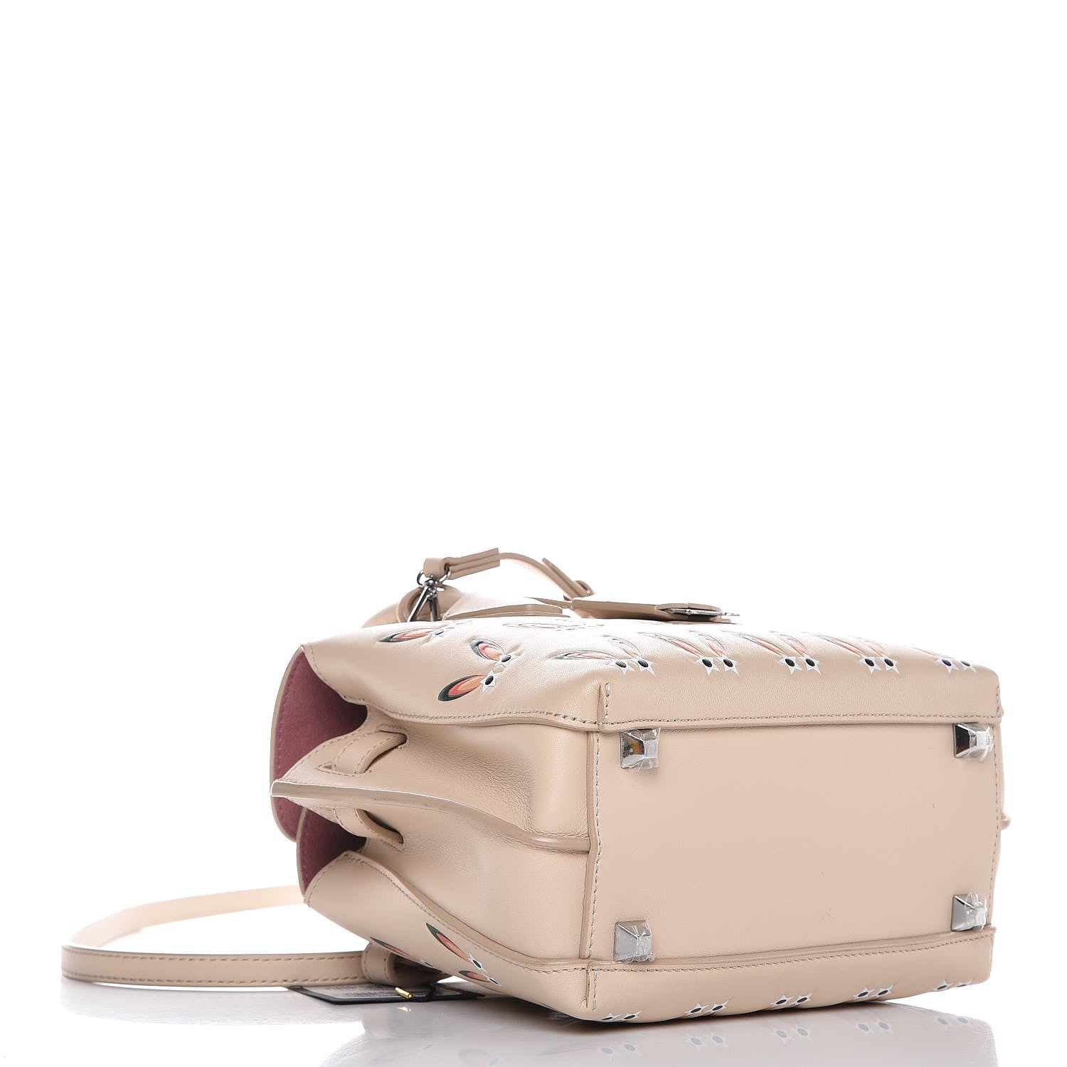 MCM Lambskin Star Eyed Bunny Mini Milla Tote Natural 5 of 27