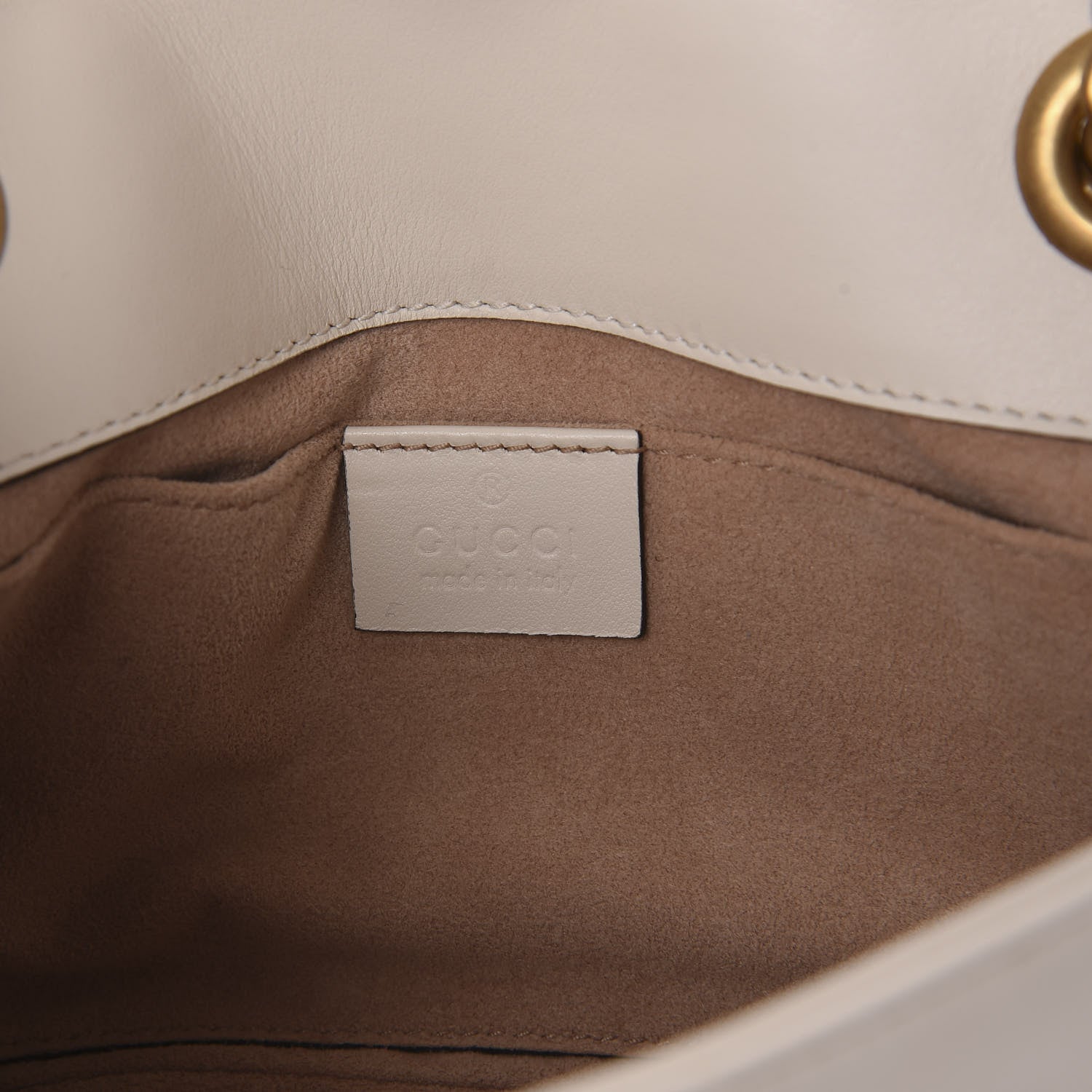 Gucci Calfskin Matelasse Mini GG Marmont Shoulder Bag White 6 of 8