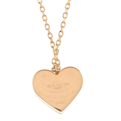 Louis Vuitton Lock Me Heart Necklace Rose Velours 5 of 7