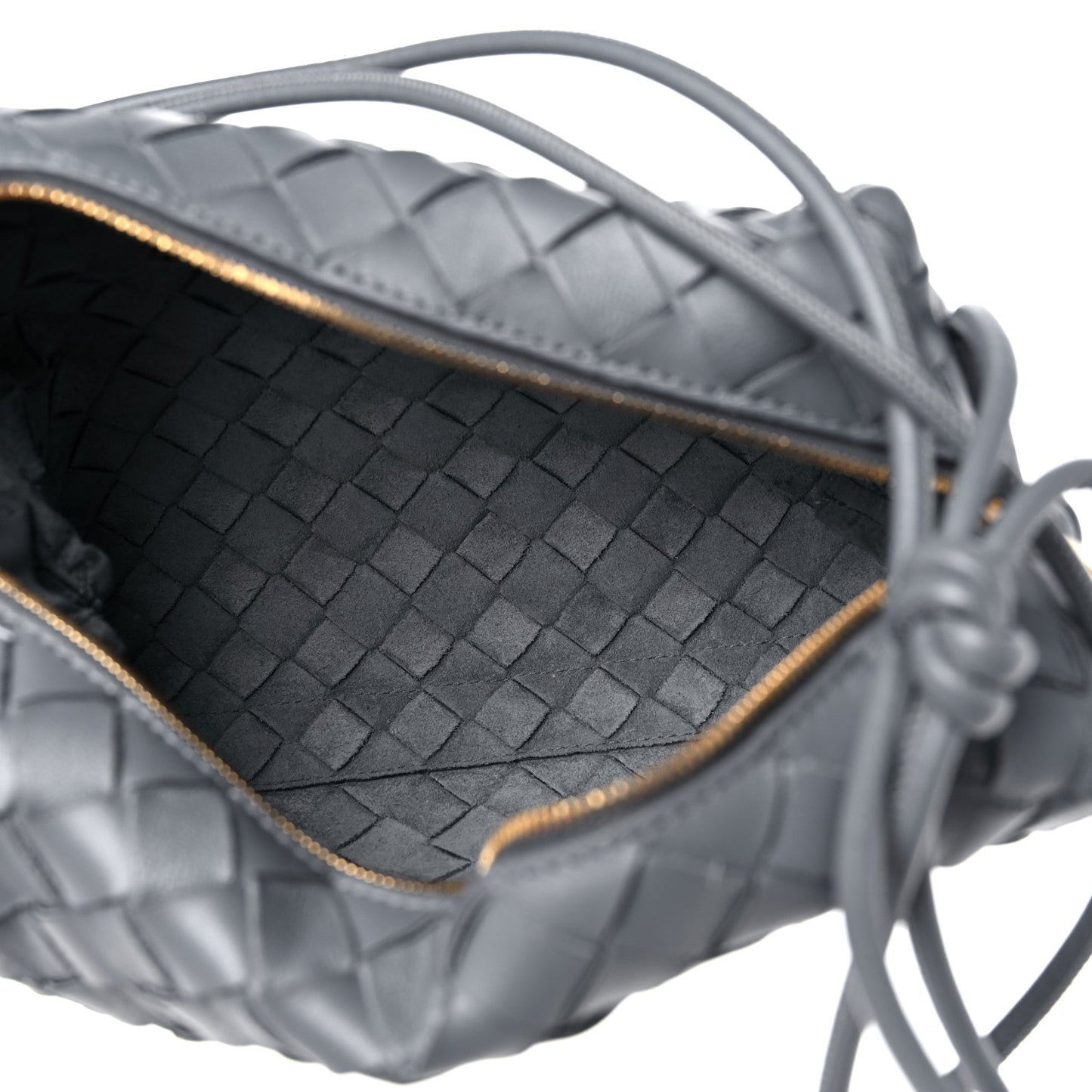 Nappa Intrecciato Small Loop Camera Bag Thunder